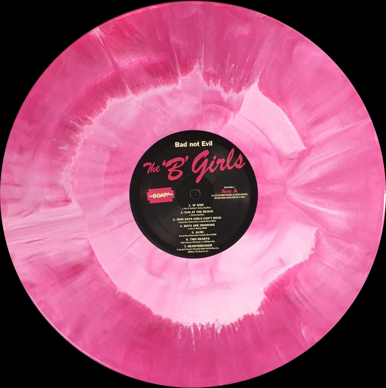 B GIRLS BAD NOT EVIL (ORIG 70s BOMP GIRL BAND!) STARBURST VINYL